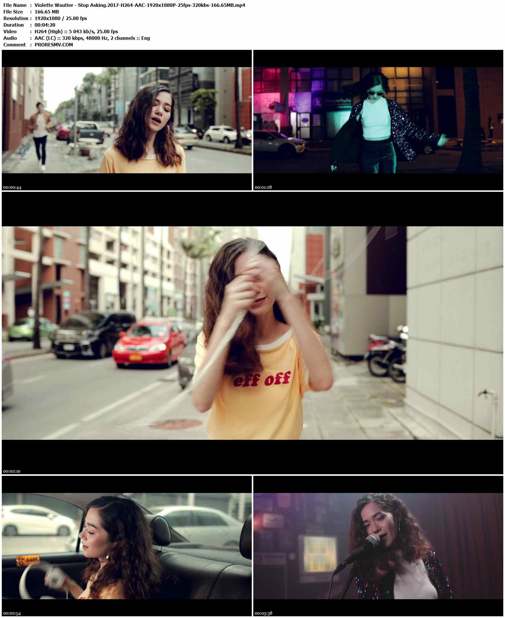 Violette Wautier - Stop Asking.2017-H264-AAC-1920x1080P-25fps-320kbs-166.65MB官方MV_高清MV